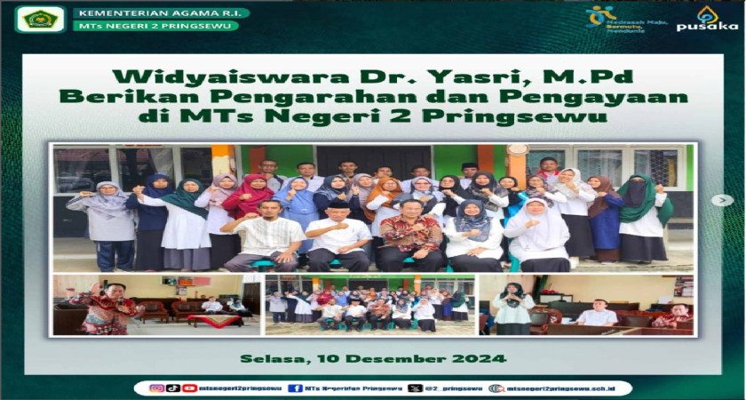 Widyaiswara Berikan Pengarahan Dan Pengayaan di MTsN 2 Pringsewu