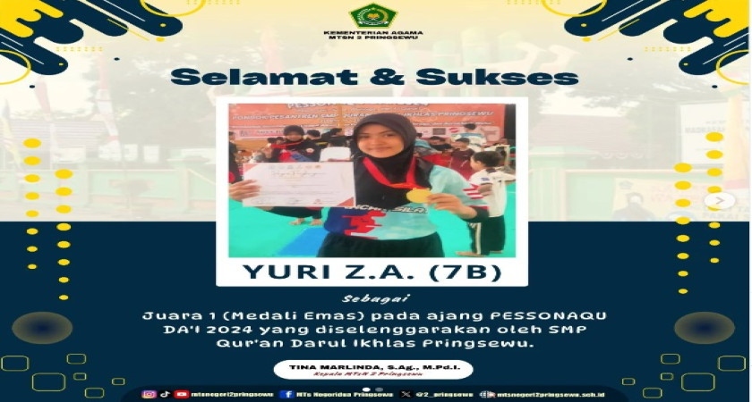 Selamat Dan Sukses (Yuri Kelas VII B)