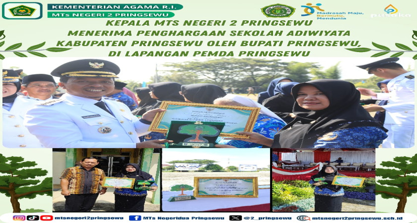 Penghargaan Adiwiyata untuk MTs Negeri 2 Pringsewu